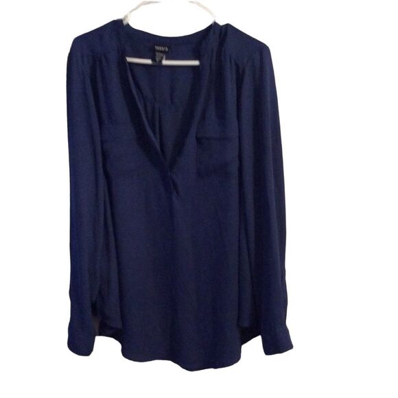 Torrid dark blue blouse plus 1X womens - Picture 1 of 3